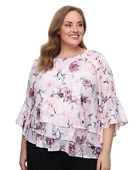 Alex Evenings Plus Size Short-Sleeve Boat Neck Top