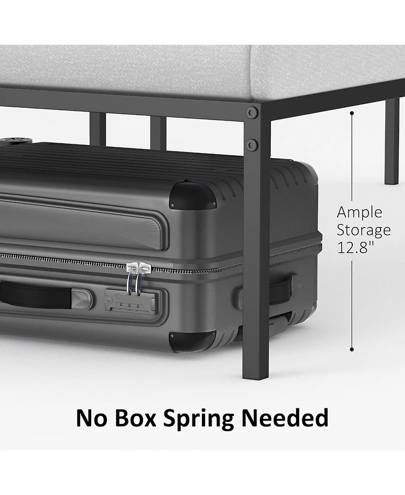 gaomon Twin Metal Platform Bed Frame with Storage Steel Slats No Box Spring Mattress Foundation Easy To Assemble