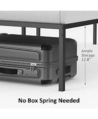 gaomon Twin Metal Platform Bed Frame with Storage Steel Slats No Box Spring Mattress Foundation Easy To Assemble