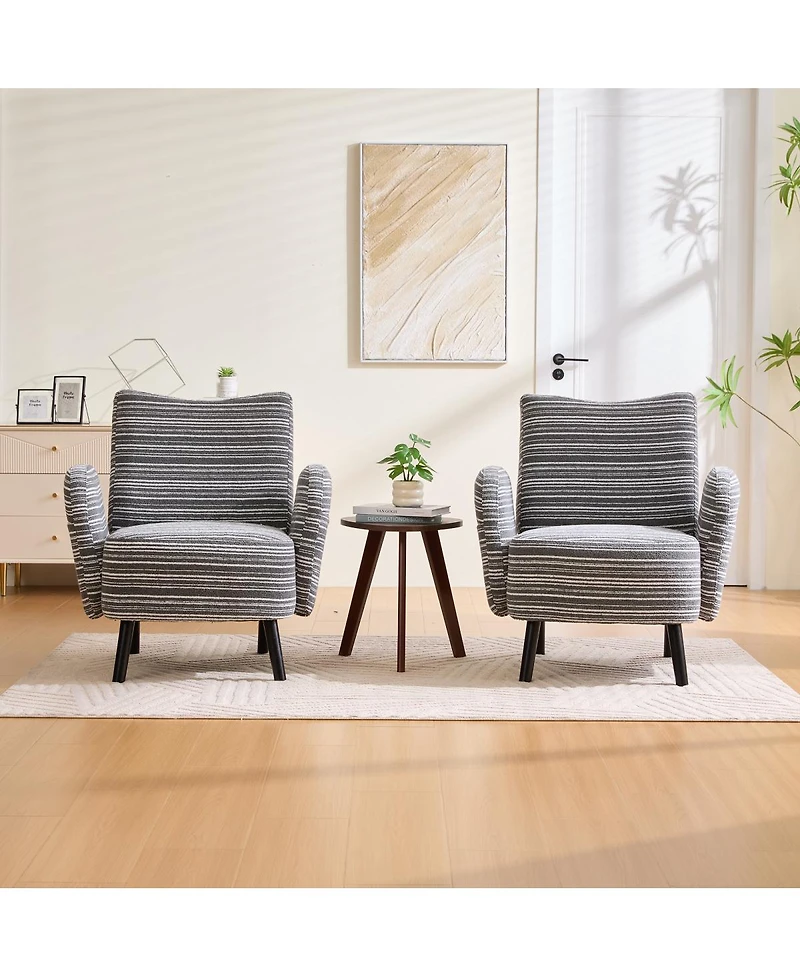 Streamdale Furniture Modern armchair with fabric, storage, solid wood legs, reading chair