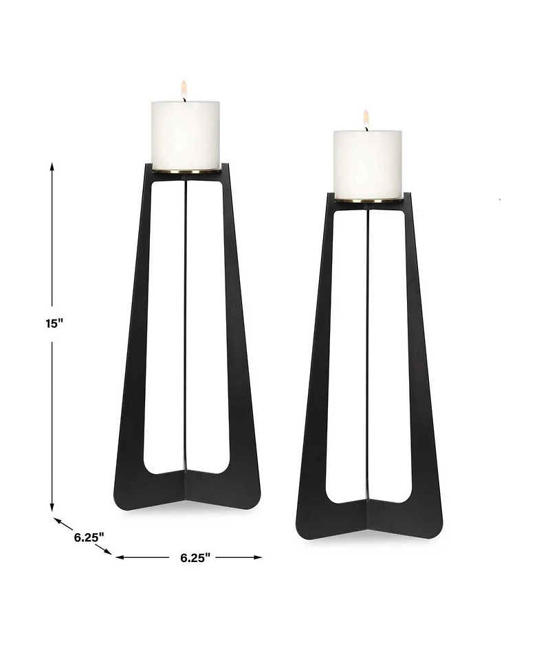 Uttermost Columnar Candleholders, Set of 2