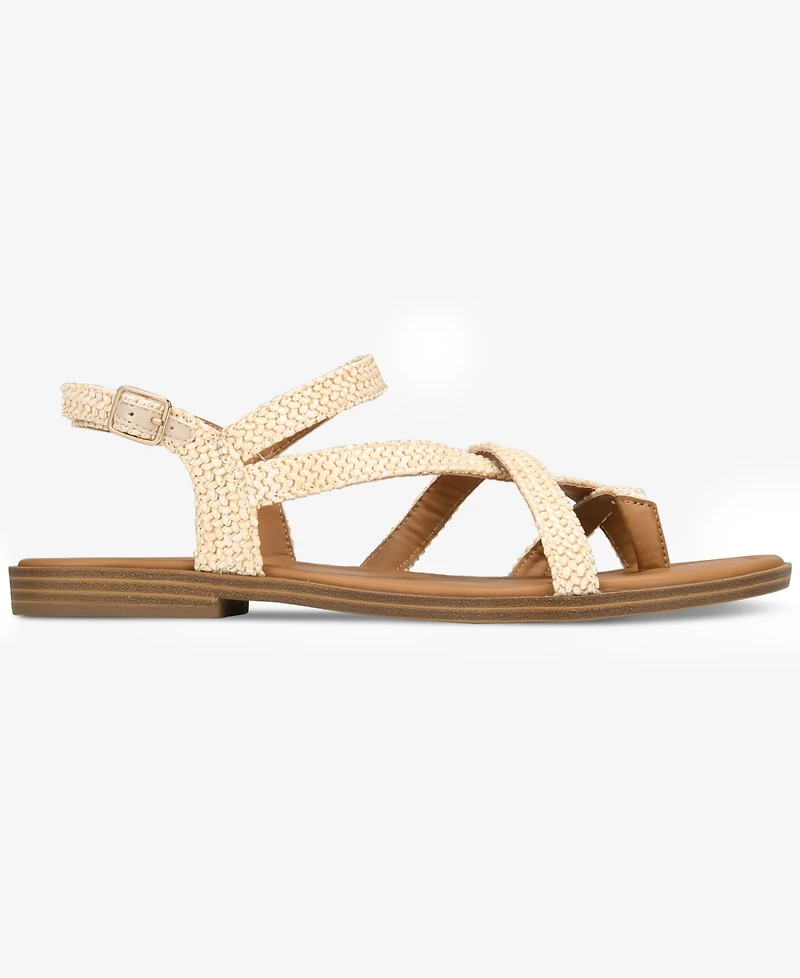 Style & Co Women's Riverr Raffia Flat Sandals, Macy's Exclusive