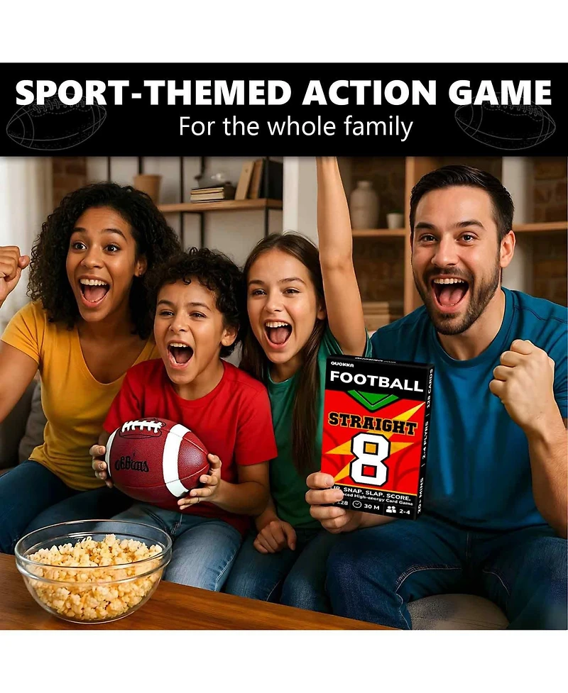 Quokka Fast-Paced Card Game for Kids & Adults – 128 Cards Easy Rules 2-8 Players Ages 8+ Perfect Family Games Night, Travel and Parties