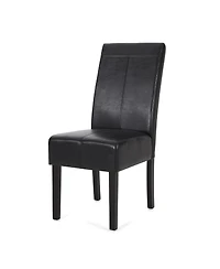 Streamdale Furniture Upholstered Armless Dining Chairs with T-Stitch Design