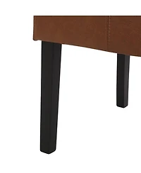 Streamdale Furniture Upholstered Armless Dining Chairs with T-Stitch Design