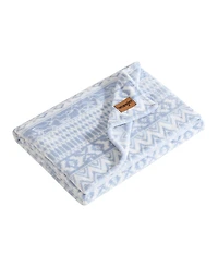 Wrangler Western Horse Stripe Printed Plush Throw, 70" X 50"