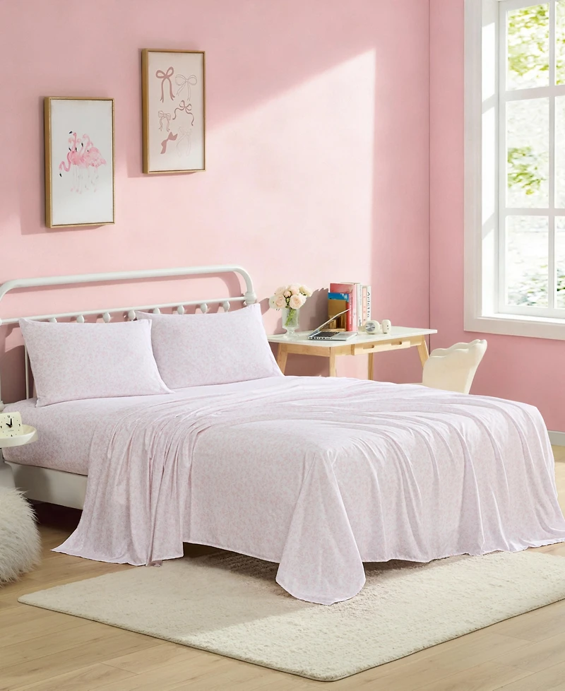 Betsey Johnson Butterfly Love Microfiber 4-Pc. Sheet Set
