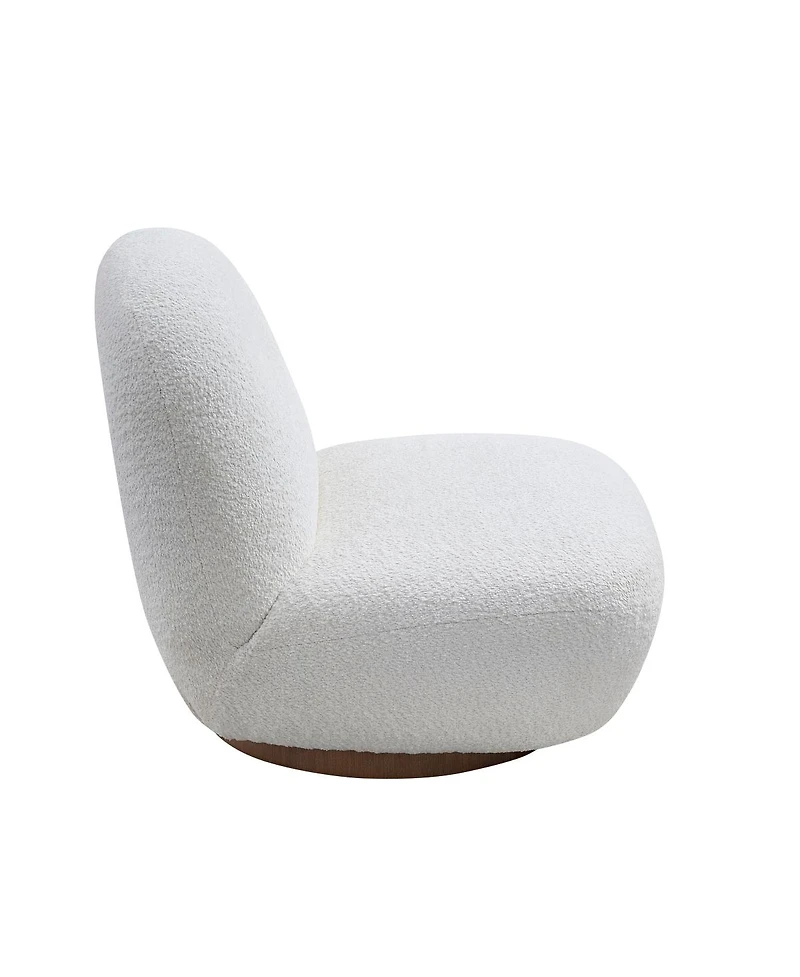 Streamdale Furniture Luxury Modern Swivel Accent Chair, Boucle Rotating Sofa Chair, Minimalist Cloud Chair