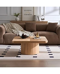 Streamdale Furniture Square Coffee Table, Modern Design for Living Room Use