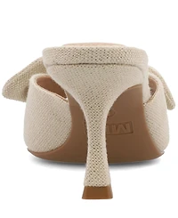 Mia Women's Elyzza Bow Slip-On Square-Toe Dress Sandals