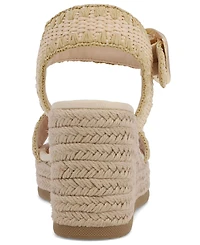 Mia Women's Beverlee Raffia Ankle-Strap Espadrille Wedge Sandals