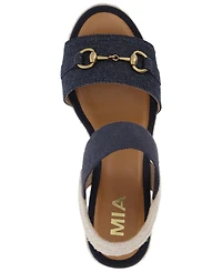 Mia Women's Barossa Horsebit Ankle-Strap Espadrille Wedge Sandals