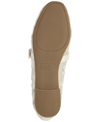 Mia Women's Bluet Embroidered Mesh Mary Jane Ballet Flats
