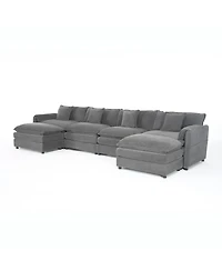 Streamdale Furniture Modular Sectional Sofa, Oversized Deep Seat U Shaped Couch Set, 4-Seater