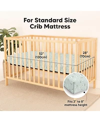 KeaBabies Waterproof Crib Sheets for Boys, Girls, 2pk Baby Fitted Sheet, Mattress Protector