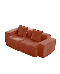 Streamdale Furniture Cloud-Like Boneless Velvet Sofa with Premium Foam Support