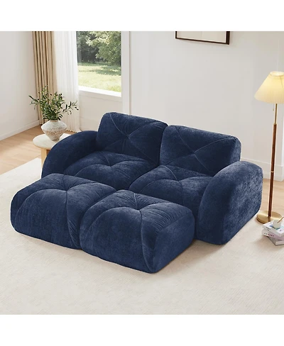 Streamdale Furniture U-shaped Boneless Sofa, Soft Velvet, Tufted
