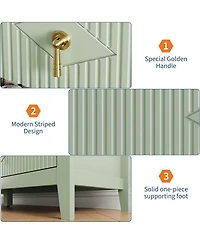 gaomon Fluted Dresser, 7 Drawer Modern Wood Storage Chest for Bedroom