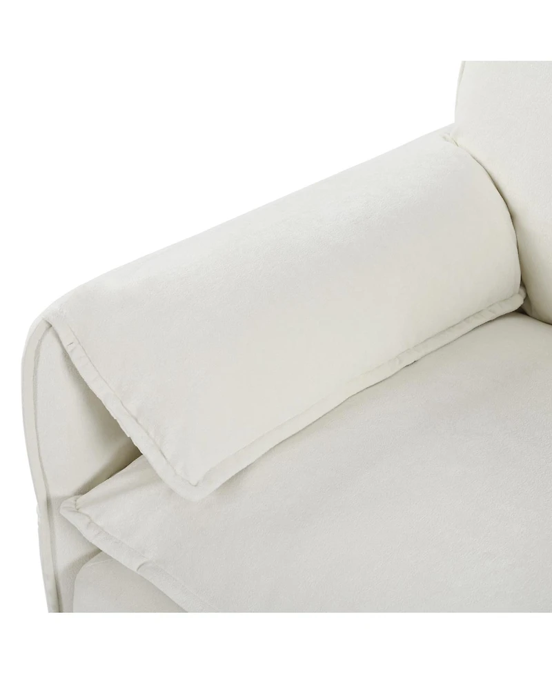 Streamdale Furniture Oversized Deep Seat Sectional Sofa, Modern Chenille Cloud Couch