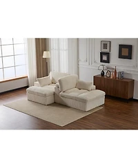 Streamdale Furniture Double Chaise Lounge Indoor, Oversized Upholstered Sleeper Cloud Couch