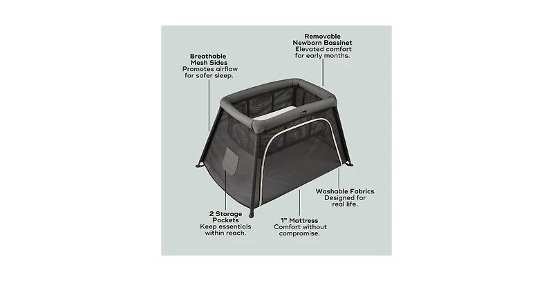 Babymoov Moov & Comfy Pack N Play Travel Crib