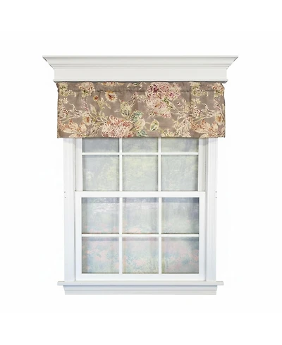 Rlf Home 100% Cotton High Quality Monte Cristo Tailored Window Valance with 1.5" Rod Pocket 50" W X 12" L Gray