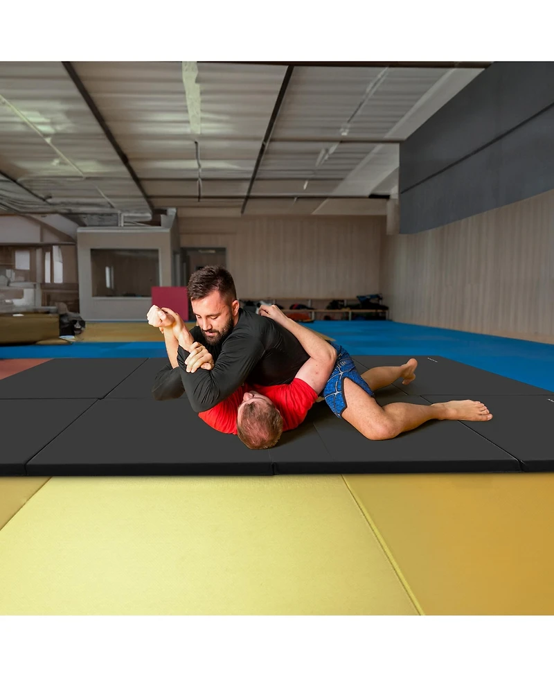 BalanceFrom Fitness 120 x 48" All Purpose Folding Gymnastics Exercise Mat, Blue