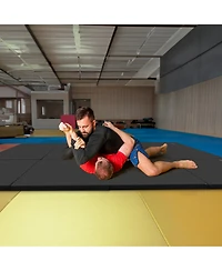 BalanceFrom Fitness 120 x 48" All Purpose Folding Gymnastics Exercise Mat, Blue