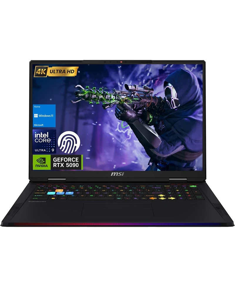 Msi Raider 18 18" Traditional Laptop Intel Core Ultra 9 64GB Ram Nvidia GeForce Rtx 5090 1TB Ssd Storage Windows 11 Home 120Hz