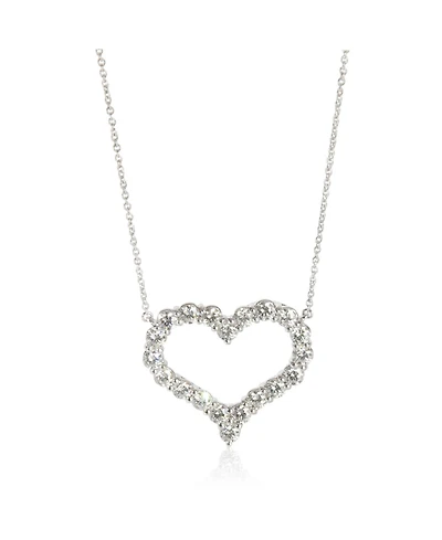 Pre-Owned Tiffany & Co Platinum Diamond Large Heart Pendant