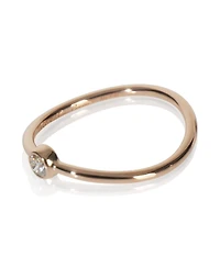 Pre-Owned Tiffany & Co Rose Gold Diamond Elsa Peretti Single Row Wave Ring