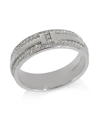 Pre-Owned Tiffany & Co White Gold Diamond Tiffany T Wide Ring