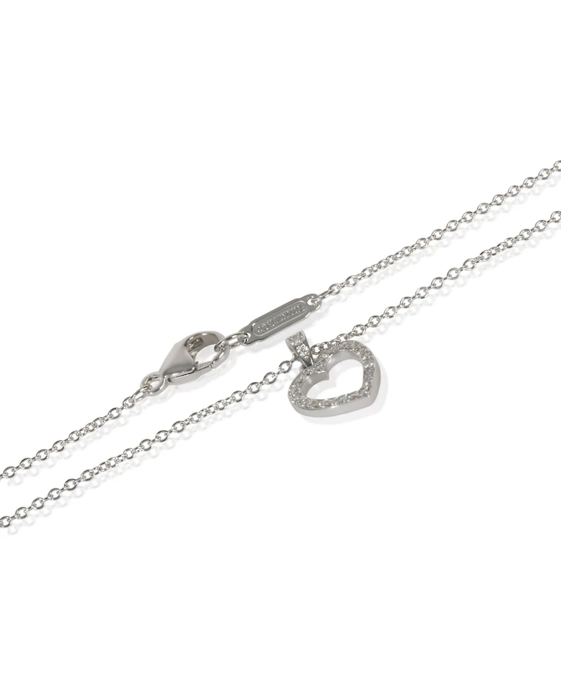Pre-Owned Tiffany & Co Platinum Diamond Metro Heart Pendant