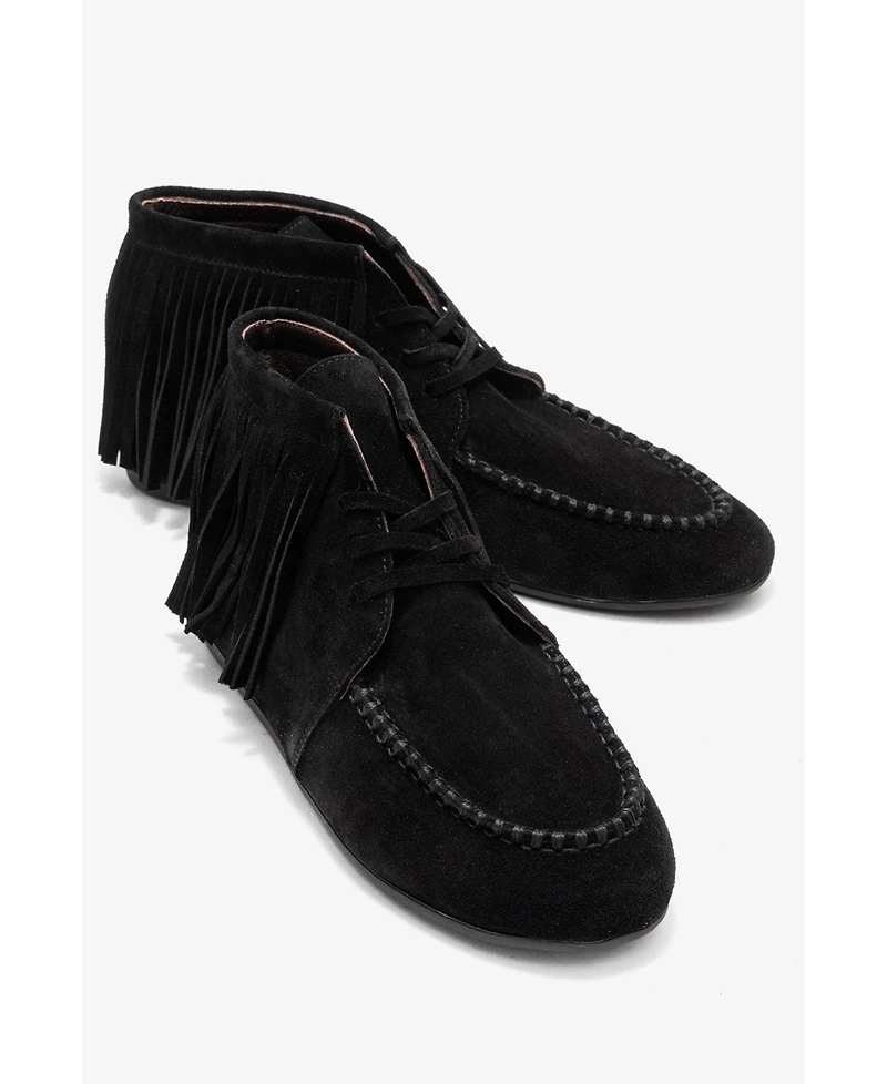 Forever & Always Shoes Women's Raux Leather Ankle Boots