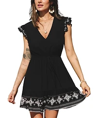 Cupshe Women's Seeing Someone Geo Mini Beach Dress