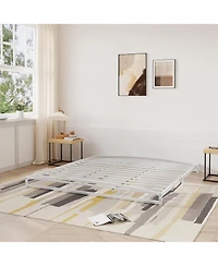 gaomon Simple Upholstered Panel Bed Frame, Modern Bed Base with Comfortable Headboard