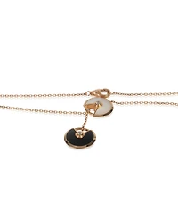 Pre-Owned Cartier Rose Gold Mother Of Pearl and Onyx Amulette de Cartier Lariat Necklace