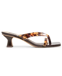 Dolce Vita Women's Brevel Vinyl Jelly Thong Low Block Heel Dress Sandals