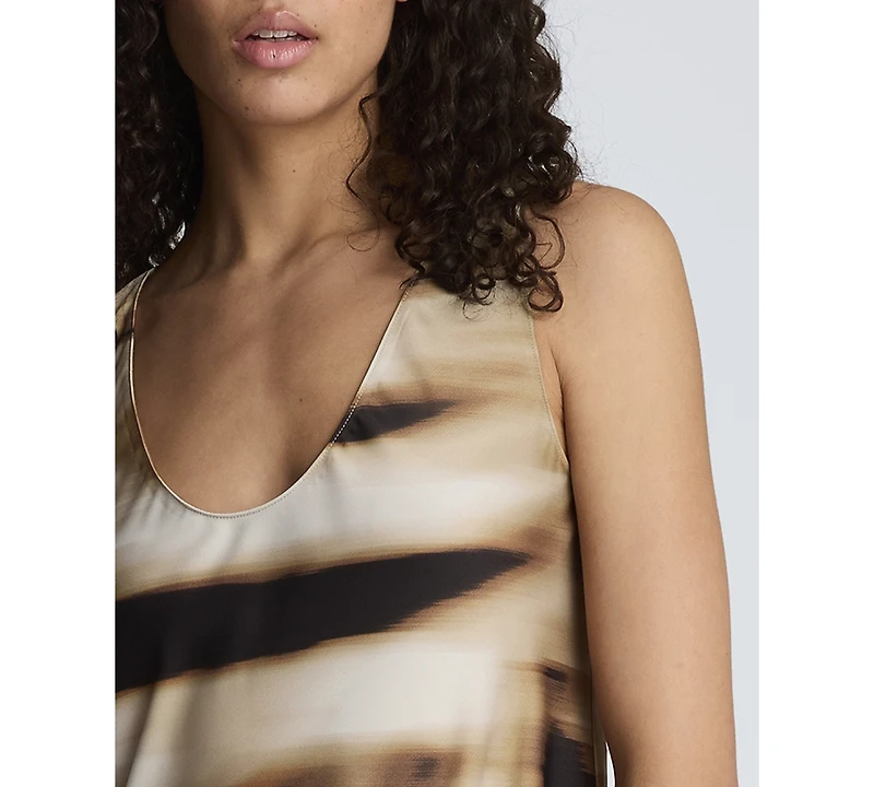 Kenneth Cole Women's Sleeveless Scoop Neck Long Slip Dress