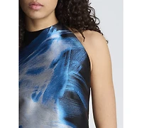 Kenneth Cole Women's Sleeveless Halter Neck Short Dress