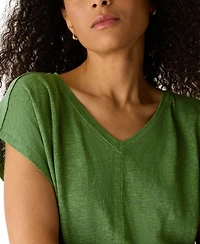 Eileen Fisher Women's Jersey V-Neck Square T-Shirt