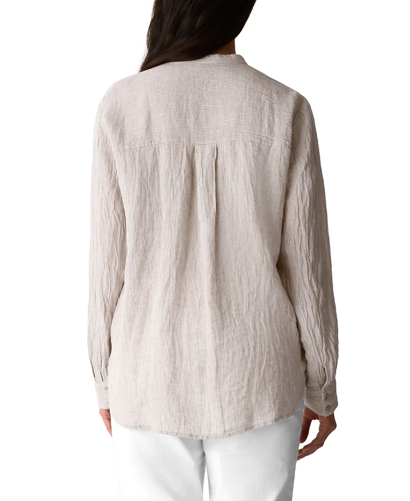 Eileen Fisher Women's Mandarin Collar Shirt