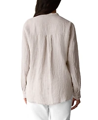 Eileen Fisher Women's Mandarin Collar Shirt