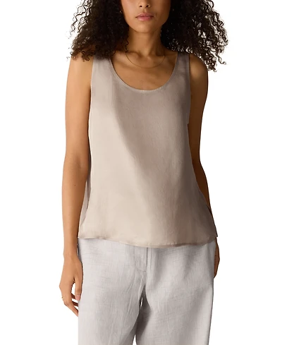 Eileen Fisher Women's Shimmer Scoop Neck Tank Top