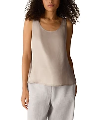 Eileen Fisher Women's Shimmer Scoop Neck Tank Top
