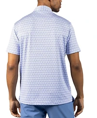 Tailorbyrd Men's Floral Chain Printed Performance Polo