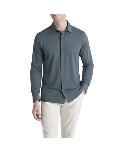 Level 7 Men's Office-Leisure Collection Cool Tech Seamless Long Sleeve Shirt