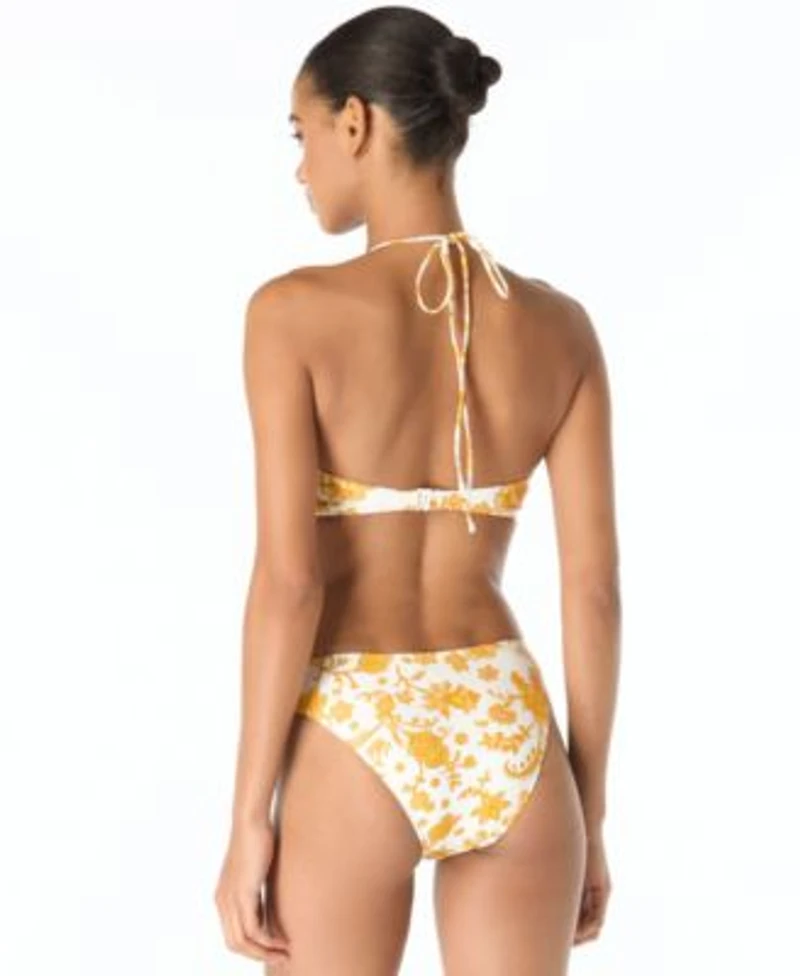 Michael Kors Bandeau Bikini Top High Leg Bottoms