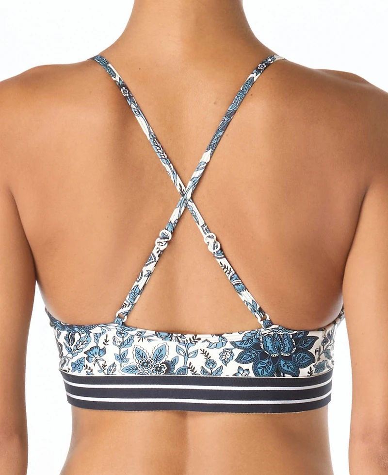 Michael Kors Women's V-Neck Cross Back Bikini Top