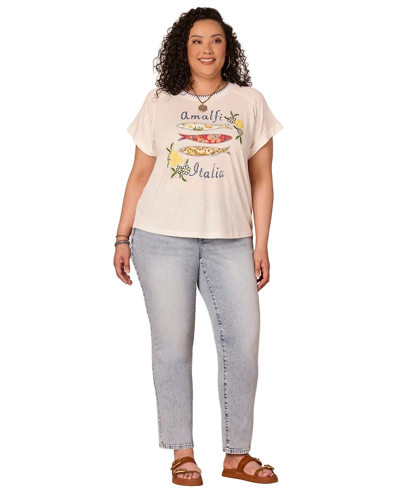 Democracy Plus Short-Sleeve Crew Neck T-Shirt